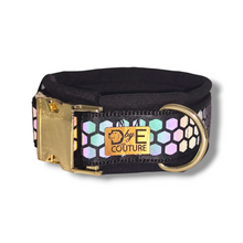 Lade das Bild in den Galerie-Viewer, reflektierendes Halsband 30mm "Black & Gold III"