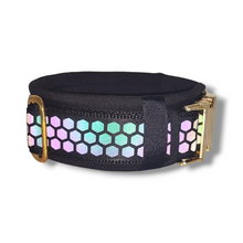 Lade das Bild in den Galerie-Viewer, reflektierendes Halsband 40mm "Black & Gold II"