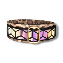 Lade das Bild in den Galerie-Viewer, reflektierendes Halsband 30mm "Golden Leopard II"