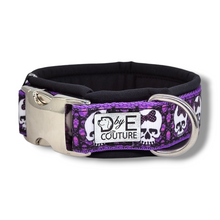 Lade das Bild in den Galerie-Viewer, Halsband 40mm "Lilac Skulls"