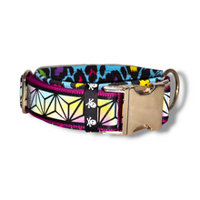 Lade das Bild in den Galerie-Viewer, reflektierendes Halsband 40mm "Rainbow Leopard I"