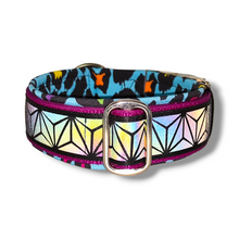 Lade das Bild in den Galerie-Viewer, reflektierendes Halsband 50mm "Rainbow Leopard II"
