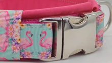 Laden und Abspielen von Videos im Galerie-Viewer, Halsband 30mm "Flamingo Liebe II"