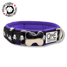 Lade das Bild in den Galerie-Viewer, Halsbänder - Halsband 20mm Black Mini Skulls II