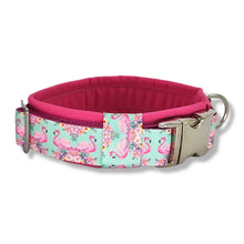 Lade das Bild in den Galerie-Viewer, Halsbänder - Halsband 30mm Flamingo Liebe II
