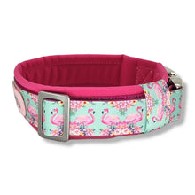 Lade das Bild in den Galerie-Viewer, Halsbänder - Halsband 30mm Flamingo Liebe II