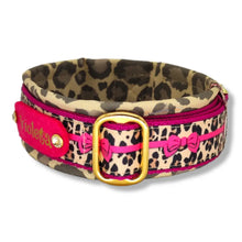 Lade das Bild in den Galerie-Viewer, Halsbänder - Halsband 30mm Pink Leo Love V