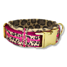 Lade das Bild in den Galerie-Viewer, Halsbänder - Halsband 30mm Pink Leo Love V