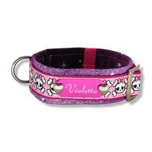 Lade das Bild in den Galerie-Viewer, Halsbänder - Halsband 40mm Pink Skull Galaxy