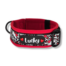 Lade das Bild in den Galerie-Viewer, Halsbänder - Halsband 40mm Red Bow Skull