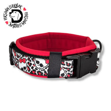 Lade das Bild in den Galerie-Viewer, Halsbänder - Halsband 40mm Red Bow Skull