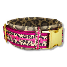 Lade das Bild in den Galerie-Viewer, Halsbänder - Halsband 50mm Pink Leo Love III
