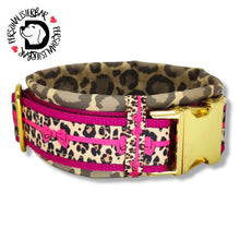 Lade das Bild in den Galerie-Viewer, Halsbänder - Halsband 50mm Pink Leo Love III