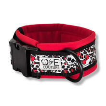 Lade das Bild in den Galerie-Viewer, Halsbänder - Halsband 50mm Red Bow Skull II