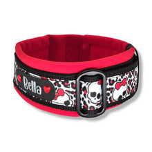 Lade das Bild in den Galerie-Viewer, Halsbänder - Halsband 50mm Red Bow Skull II
