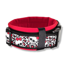 Lade das Bild in den Galerie-Viewer, Halsbänder - Halsband 50mm Red Bow Skull II