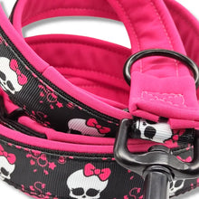 Lade das Bild in den Galerie-Viewer, Leinen - Leine 3-fach Pink Bow Skull