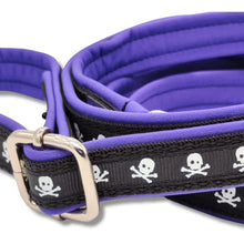 Lade das Bild in den Galerie-Viewer, Leinen - Leine stufenlos Black Mini Skulls
