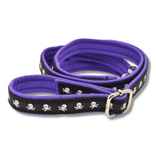 Lade das Bild in den Galerie-Viewer, Leinen - Leine stufenlos Black Mini Skulls