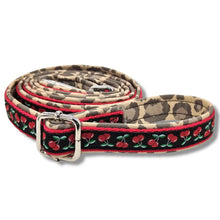 Lade das Bild in den Galerie-Viewer, Leinen - Leine stufenlos Kirsche küsst Leo