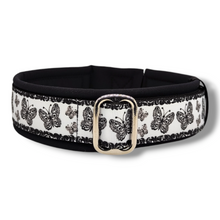 Lade das Bild in den Galerie-Viewer, Halsband 30mm &quot;Black &amp; White Butterflies II&quot;
