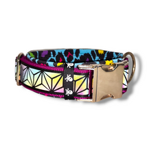 Lade das Bild in den Galerie-Viewer, reflektierendes Halsband 40mm &quot;Rainbow Leopard I&quot;
