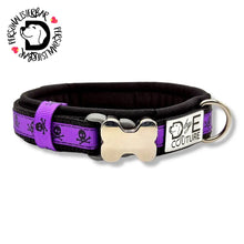 Lade das Bild in den Galerie-Viewer, Halsbänder - Halsband 25mm Lilac Mini Skulls
