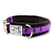 Lade das Bild in den Galerie-Viewer, Halsbänder - Halsband 25mm Lilac Mini Skulls
