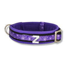 Lade das Bild in den Galerie-Viewer, Halsbänder - Halsband 25mm Lilac Spiderweb

