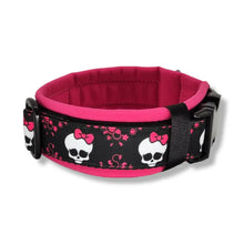 Lade das Bild in den Galerie-Viewer, Halsbänder - Halsband 30mm Pink Bow Skull III
