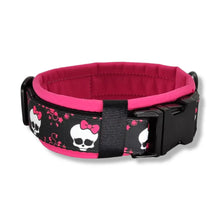 Lade das Bild in den Galerie-Viewer, Halsbänder - Halsband 30mm Pink Bow Skull III
