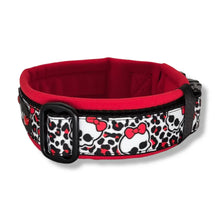 Lade das Bild in den Galerie-Viewer, Halsbänder - Halsband 30mm Red Bow Skull III
