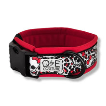 Lade das Bild in den Galerie-Viewer, Halsbänder - Halsband 30mm Red Bow Skull III
