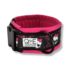 Lade das Bild in den Galerie-Viewer, Halsbänder - Halsband 50mm Pink Bow Skull II
