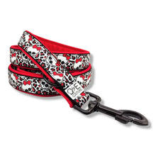 Lade das Bild in den Galerie-Viewer, Leinen - Leine 3-fach Red Bow Skull
