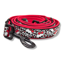 Lade das Bild in den Galerie-Viewer, Leinen - Leine 3-fach Red Bow Skull
